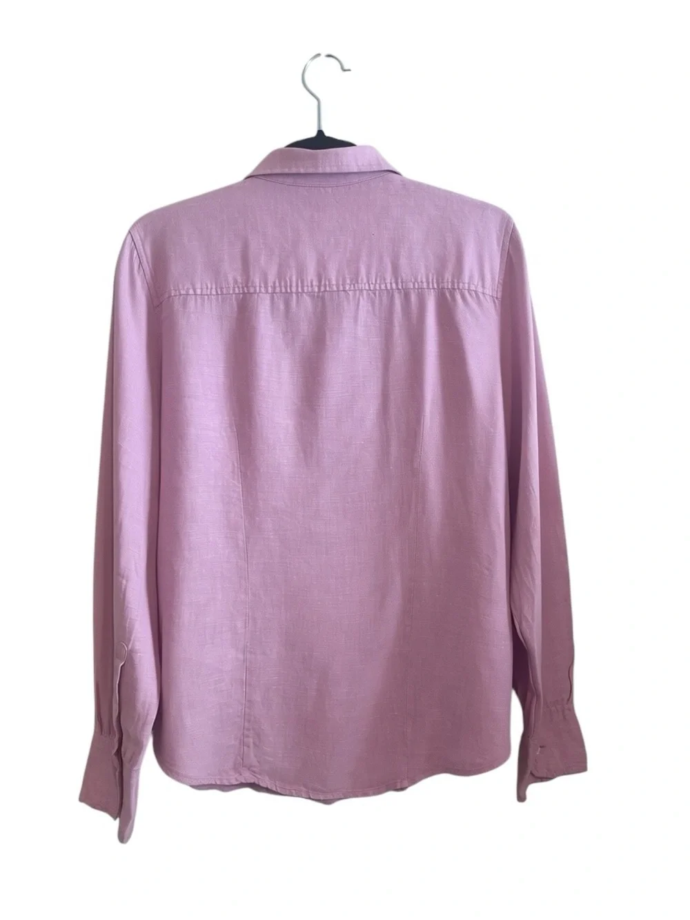 BAIRD McNUTT IRISH LINEN for J.CREW  Slim Collared Shirt Women's Sz 10 Pink